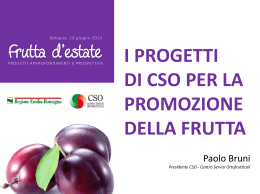 I Progetti di CSO per la promozione della frutta