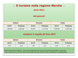dati turismo Marche
