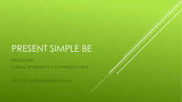 Present simple BE
