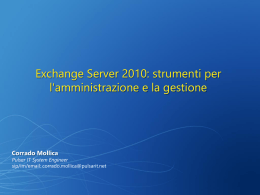 Gestire Exchange 2010
