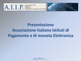 Presentazione Associazione Italiana Istituti di Pagamento e di