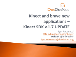 Kinect SDK - Intel® Developer Zone