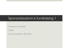 Sponsorizzazioni e fundraising