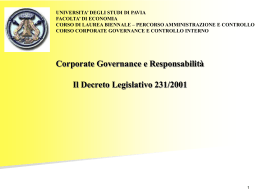 Corporate Governance e Responsabilità_DLgs231_rev