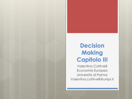 Decision Making Capitolo III