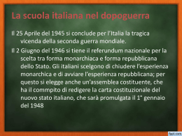 La scuola italiana nel dopoguerra