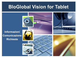 BloGlobal Vision - Service Support Blog Vision for Tablet