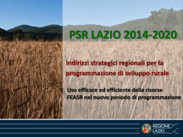 PSR 2014-2020 – Linee strategiche (PowerPoint)