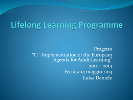 Slide presentazione Luisa Daniele - Adult Learning