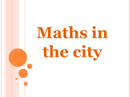 Maths in the city – M. La Manna – L. Amelio