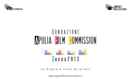 Diapositiva 1 - Apulia Film Commission