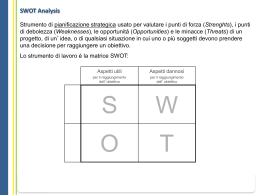 Lezione SWOT analysis - IIS Pandini – Scuola 21