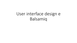 Interfaccia di Balsamiq