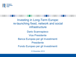 The role of the EIB in financing infrastructure in Europe