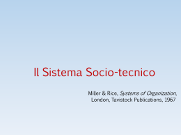 Il Sistema Socio-tecnico - Dipartimento di Scienze Politiche e Sociali