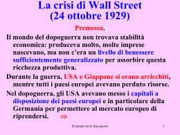 La crisi di Wall Street (24 ottobre 1929)
