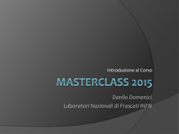 Introduzione al corso - Laboratori Nazionali di Frascati