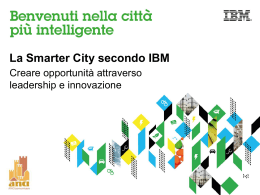 Ore 10.30 La Smarter City secondo IBM