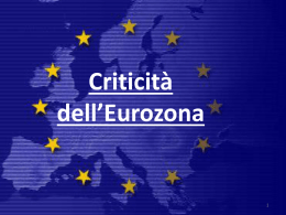 Criticità dell*Eurozona