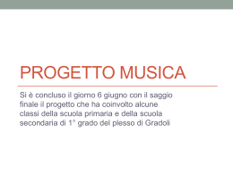 Progetto Musica - Istituto Comprensivo di Grotte di Castro