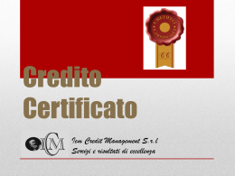 Credito Certificato - ICM Credit Management