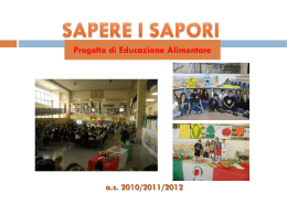 Sapere i Sapori 2011-2012 - Istituto Comprensivo Leonardo da Vinci