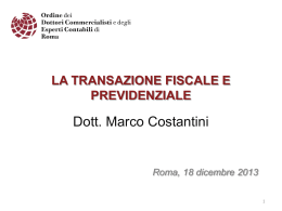 la transazione fiscale e previdenziale