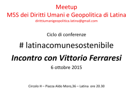 incontro con Vittorio Ferraresi 6 ottobre 2015