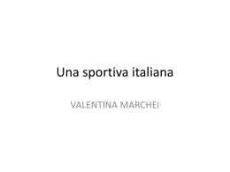Una sportiva italiana