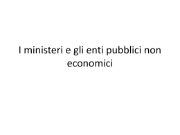 I ministeri e gli enti pubblici non economici