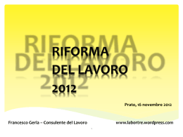 riforma lavoro - aspi e licenziamenti 16_11_2012
