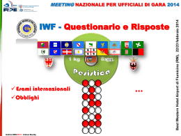 Questionario esami IWF 2013