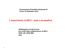 JLAB12_CSN3_16_settembre - INFN Gruppo Collegato Sanità