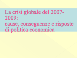 La crisi finanziaria 2007-09