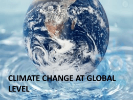 Variazioni climatiche a livello globale (INGLESE)