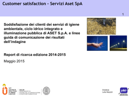 Customer satisfaction - Servizi Aset SpA
