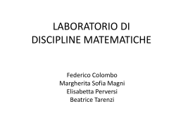 LABORATORIO DI DISCIPLINE MATEMATICHE - matele-2014