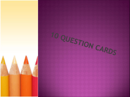 10 Question Cards