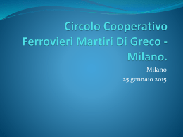 Circolo Cooperativo Ferrovieri Martiri Di Greco - Milano.