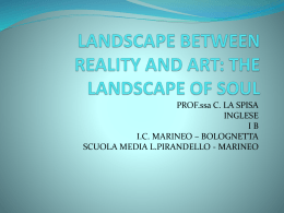 LANDSCAPE BETWEEN REALITY AND ART: THE