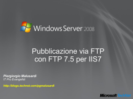 Demo: FTP 7.5 per iis7