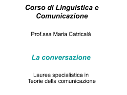 Corso di Linguistica e Comunicazione