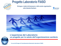 Progetto FIASO - Laboratorio nazionale