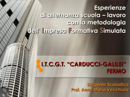 Presentazione illustrata al Convegno dall`ITCGT "Carducci