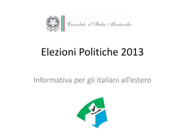 Modalità di voto per gli italiani all`estero