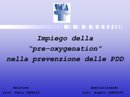 Impiego della pre-oxygenation nella prevenzione