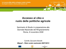 politiche agricole e rurali