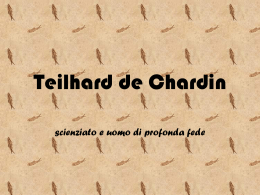 Teilhard de Chardin e il futuro dell`uomo