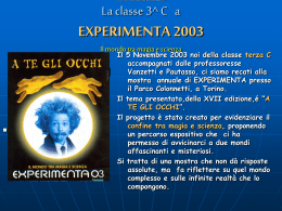 Experimenta - classe 3° C di Carignano a.s. 2003/2004