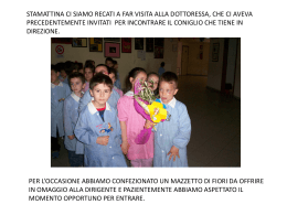 Scuola dell`infanzia sede Toscanella "Visita al coniglio Bernardino"